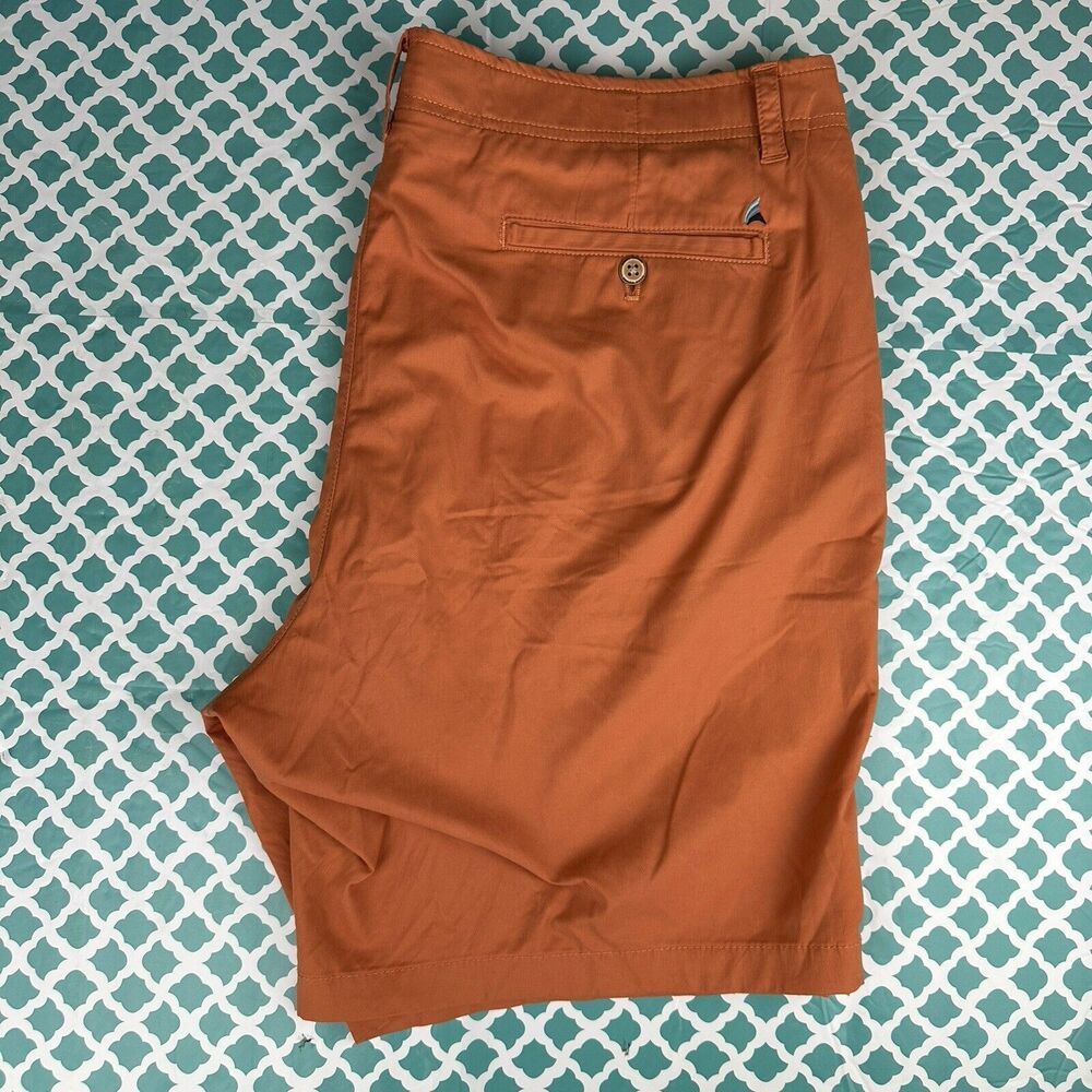 Tailor Vintage Flat Front Orange Golf Shorts Size 38‎